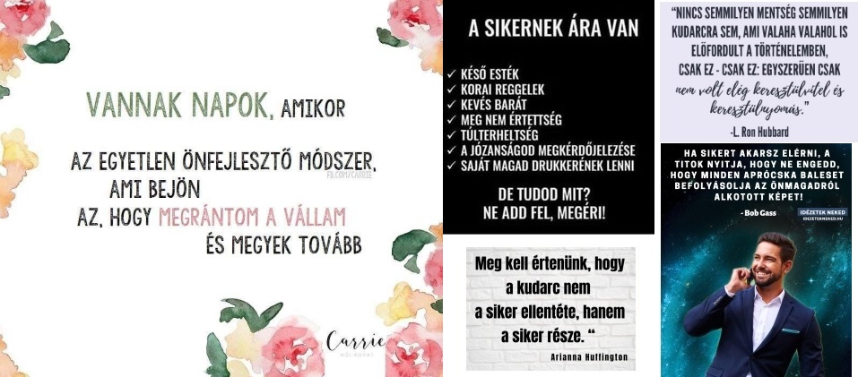 Menni tovább - Keresztülvitel - Önbizalom