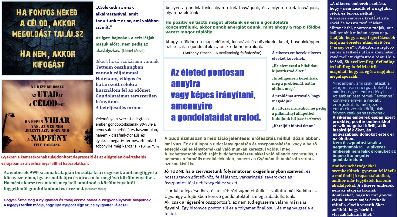 Cél - Cselekedni - Légzés - Siker