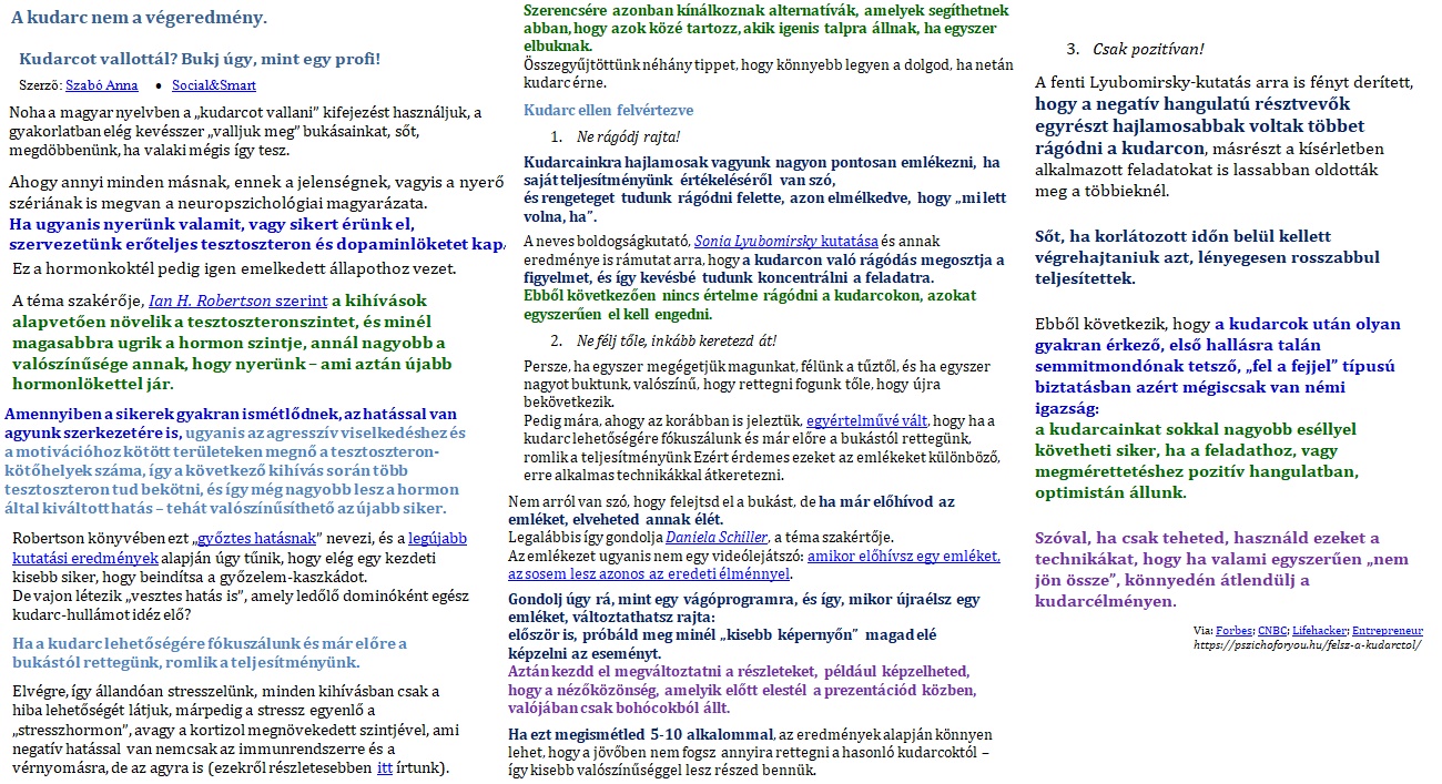 A kudarc nem végeredmény - Tesztoszteron-Kortizol - Talpra állnak-Technikák