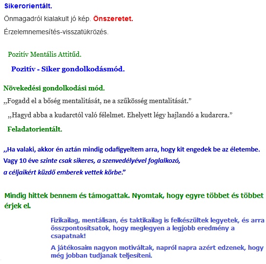 Pozitív, sikeres mentalitás - Jó háttér, támogatás